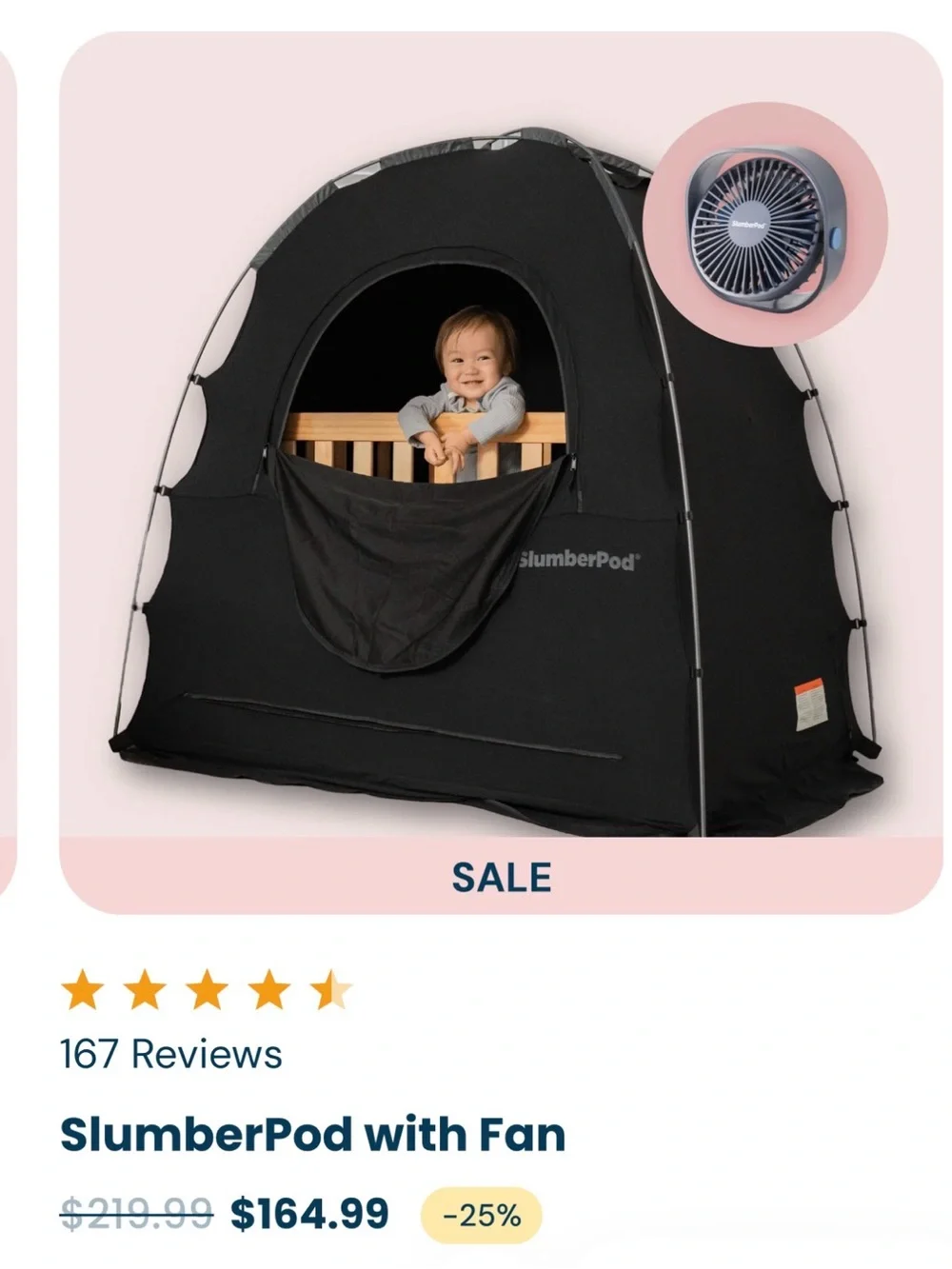 BRAND NEW NEVER OPENED SlumberPod Black Travel Sleep Pod with Fan